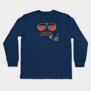 Mike Ditka Chicago Bears Cigar Kids Long Sleeve T-Shirt